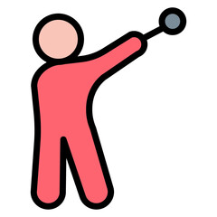 Hammer Throw icon vector image. Can be used for Track and Field.