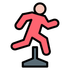 Jumping Athlete icon vector image. Can be used for Track and Field.
