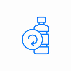 bottle recycle icon sign vector