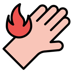 Burn Unit icon vector image. Can be used for Skin Burns.