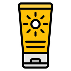 Sunblock icon vector image. Can be used for Skin Burns.