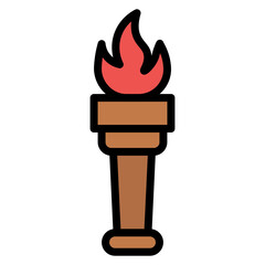 Freedom Torch icon vector image. Can be used for Press Freedom Day.