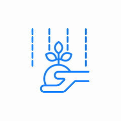 hand planting icon sign vector