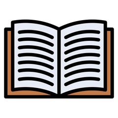 Open Book icon vector image. Can be used for Press Freedom Day.