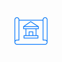 house blueprint icon sign vector