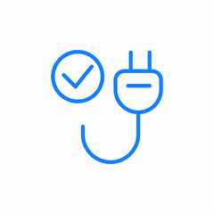 plugged success icon sign vector