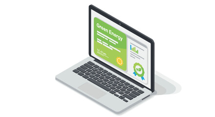 Sustainable energy concept vector illustration: isometric design for eco-friendly technology posters