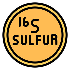 Sulfur icon vector image. Can be used for Raw Metrial.