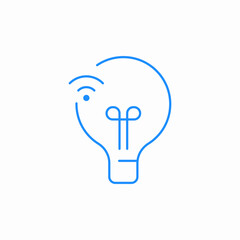 smart bulb icon sign vector