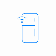 smart fridge icon sign vector
