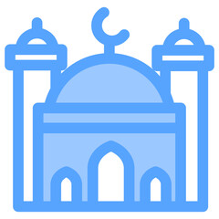 Mosque   Flat Blue Icon