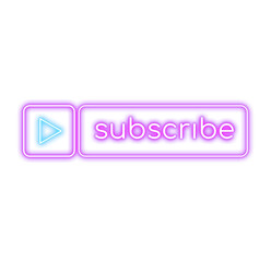 Neon Subscribe Button Icon