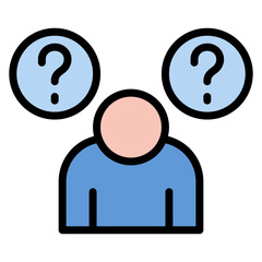 Confusion icon vector image. Can be used for Allergy Symptoms.