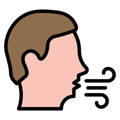 Coughing icon vector image. Can be used for Allergy Symptoms.