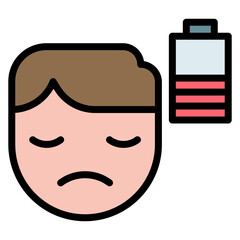 Fatigue icon vector image. Can be used for Allergy Symptoms.