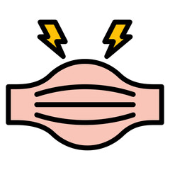Muscle Aches icon vector image. Can be used for Allergy Symptoms.