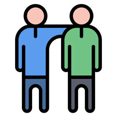 Companions icon vector image. Can be used for Social Relationship.