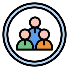 Inner Circle icon vector image. Can be used for Social Relationship.