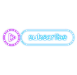 Neon Subscribe Button Icon