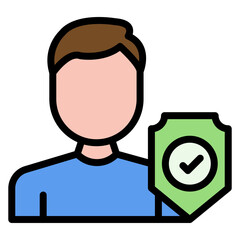 Compliance Officer icon vector image. Can be used for Compilance and Regulation.
