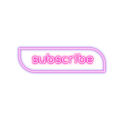 Neon Subscribe Button Icon