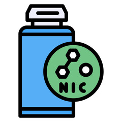 Nicotine icon vector image. Can be used for Smoking.