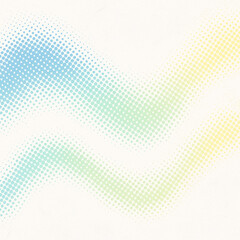 Colorful Halftone Dot Wave Pattern with Gradient Style on White Background