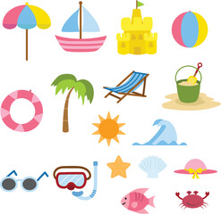 Set of Beach for Decoration