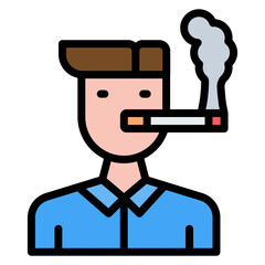 Tobacco Addiction icon vector image. Can be used for Smoking.