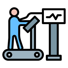Cardiac Stress Test icon vector image. Can be used for Medical Tests.
