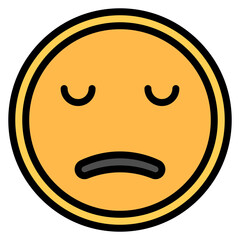 Apathetic icon vector image. Can be used for Human Emotions.