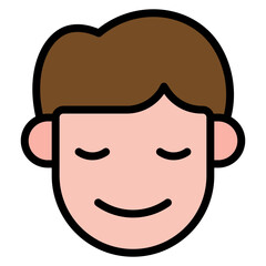 Calm icon vector image. Can be used for Human Emotions.