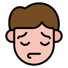 Contemplative icon vector image. Can be used for Human Emotions.