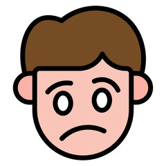 Confused icon vector image. Can be used for Human Emotions.
