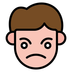 Determined icon vector image. Can be used for Human Emotions.