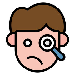 Inquisitive icon vector image. Can be used for Human Emotions.