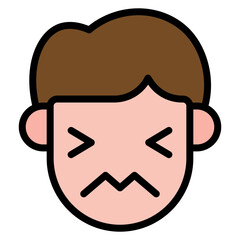 Insecure icon vector image. Can be used for Human Emotions.