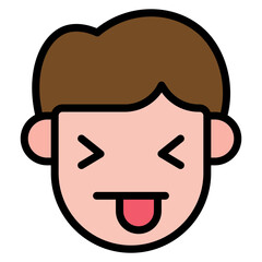 Playful icon vector image. Can be used for Human Emotions.