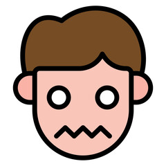 Nervous icon vector image. Can be used for Human Emotions.