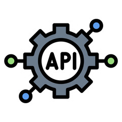 API icon vector image. Can be used for Data Science.