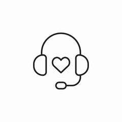 loved headphones icon sign vector