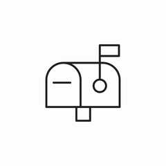 Obraz premium mail box icon sign vector