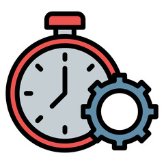 Time Crunch icon vector image. Can be used for Burnout.