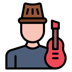 Musician icon vector image. Can be used for Urban Tribes.