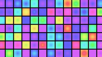 a colorful pattern with squares and squares