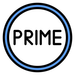 Prime icon vector image. Can be used for 3d Printing.
