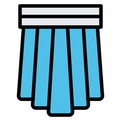 Skirt icon vector image. Can be used for 3d Printing.