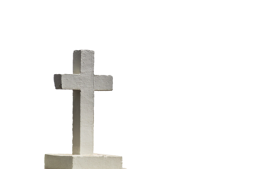 Isolated white cross