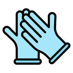 Surgical Gloves icon vector image. Can be used for Plastic and Cosmetic Surgery.