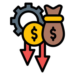 Cash Flow Management icon vector image. Can be used for Business Audit.